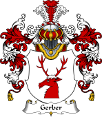 Fischer family coat of arms with classic German heraldry design